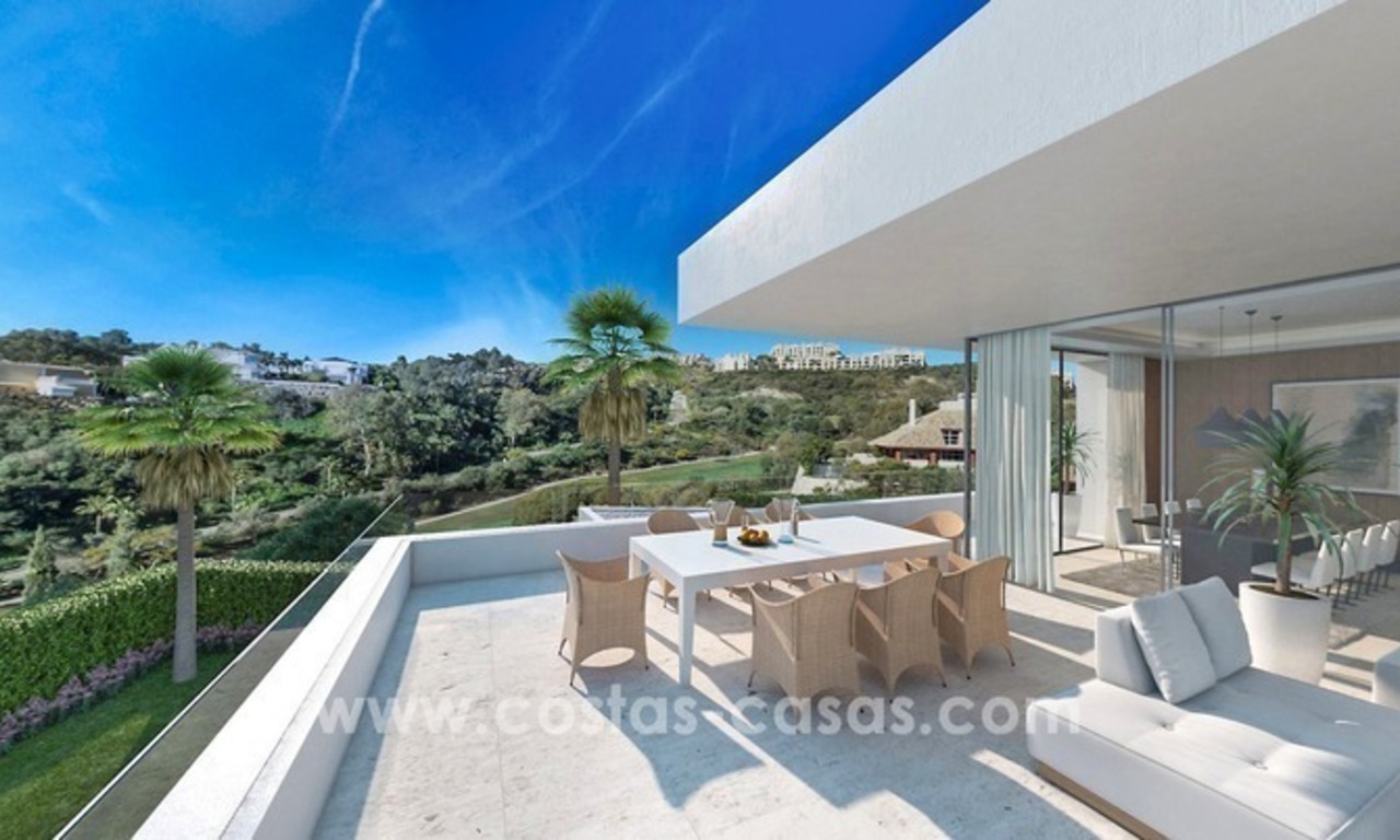 Nueva villa moderna de golf en venta en Nueva Andalucía Marbella 9