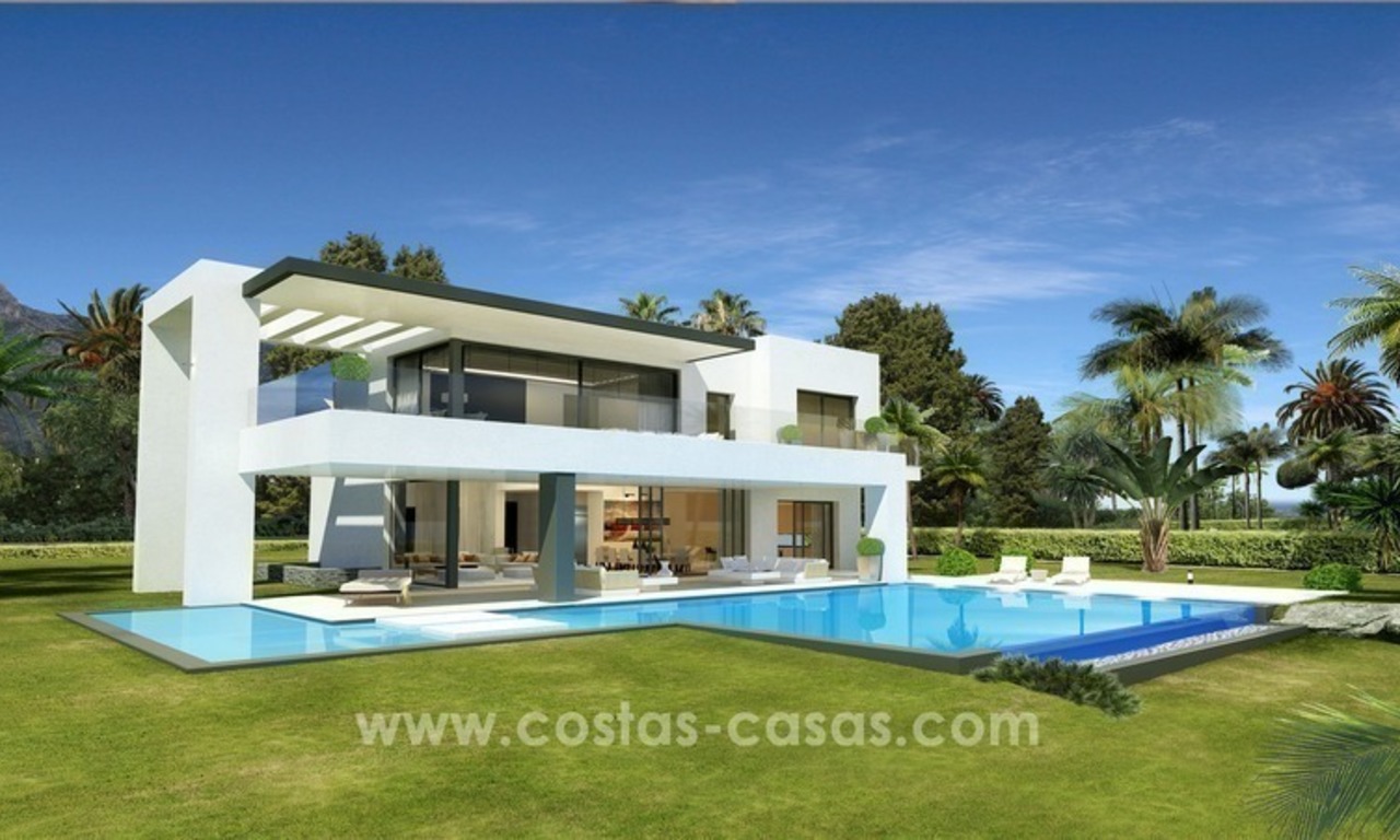 Nuevas villas de lujo modernas a la venta en la Milla de Oro, Marbella, Costa del Sol 1