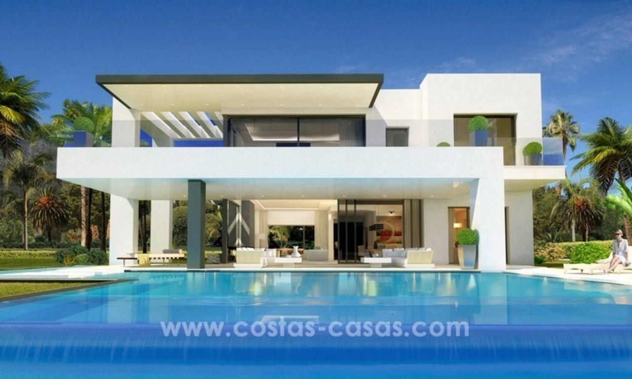 Nuevas villas de lujo modernas a la venta en la Milla de Oro, Marbella, Costa del Sol 0