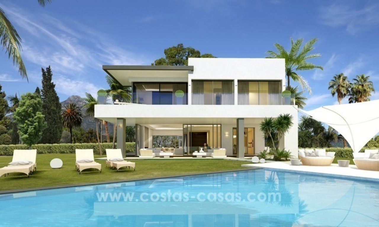 Nuevas villas de lujo modernas a la venta en la Milla de Oro, Marbella 0