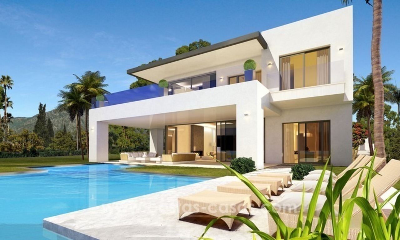 Villas nuevas modernas de lujo a la venta en la Milla de Oro, Marbella 1