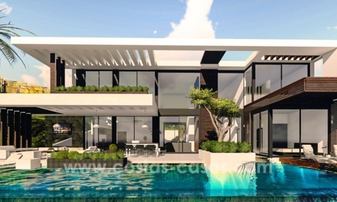 10 villas de diseño con vistas al mar y al golf en venta en Marbella - Benahavis 0