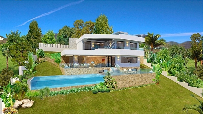 Villa moderna nueva con vistas al mar en venta en Benahavis - Marbella