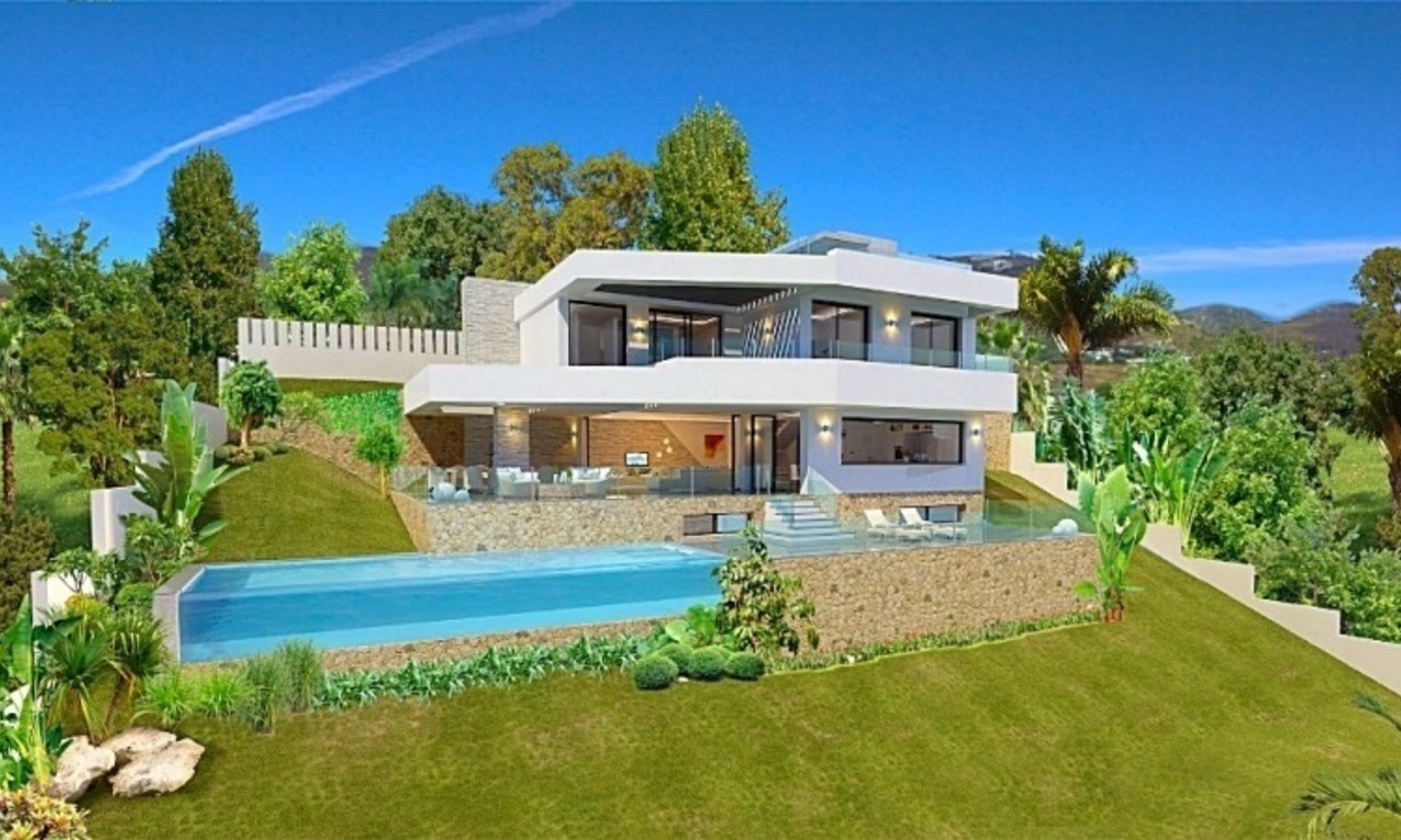 Villa moderna nueva con vistas al mar en venta en Benahavis - Marbella 0
