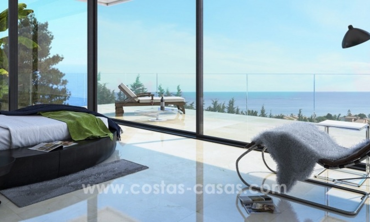 Nueva villa contemporánea en venta con vistas al mar en Estepona 2