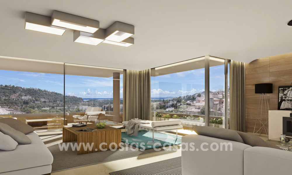 Nuevos y modernos apartamentos en venta en Benahavis - Marbella. Último - Ático 7362