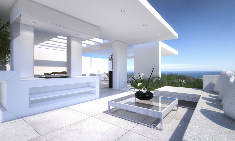 Apartamentos modernos de lujo en venta con vistas al mar a pocos minutos en coche del centro de Marbella 4659