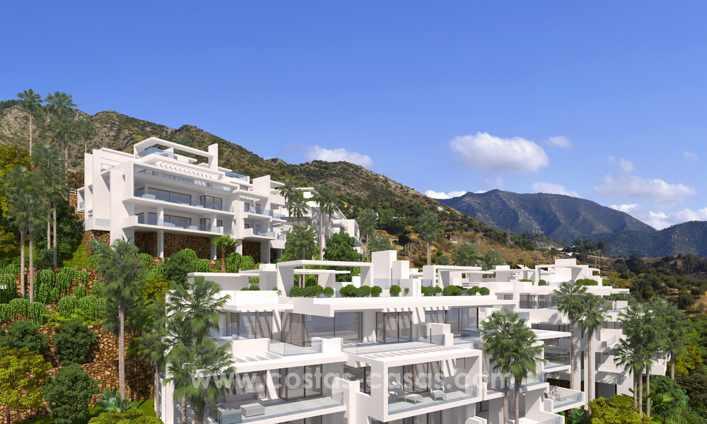 Apartamentos modernos de lujo en venta con vistas al mar a pocos minutos en coche del centro de Marbella 4671