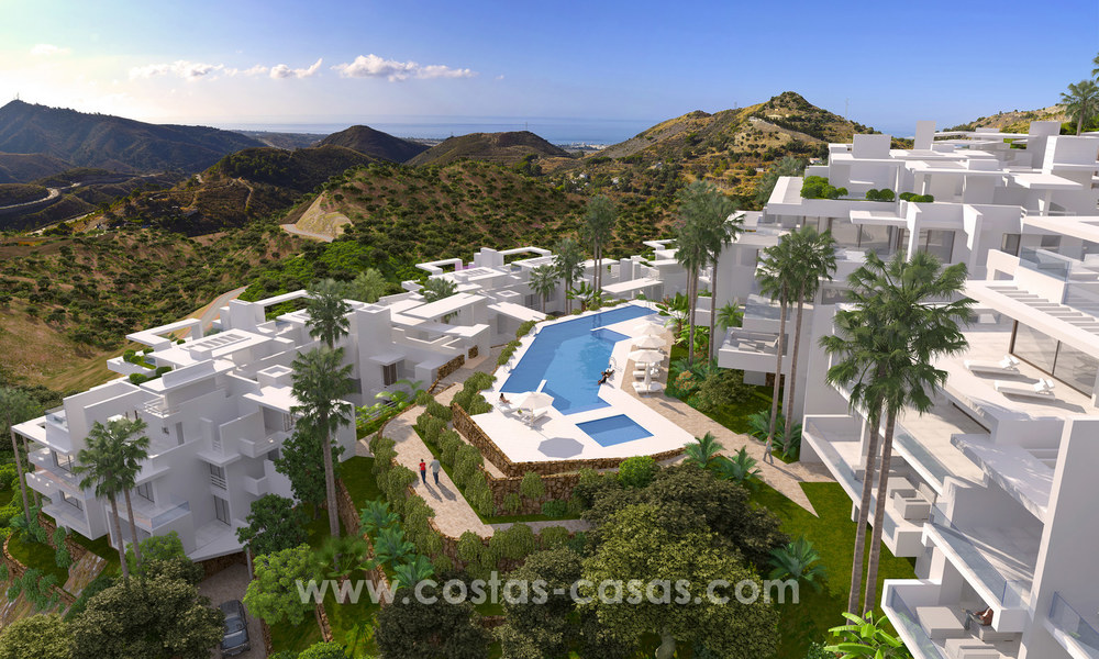 Apartamentos modernos de lujo en venta con vistas al mar a pocos minutos en coche del centro de Marbella 4676