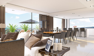 Nuevas villas contemporáneas con vistas al golf y al mar en venta en Nueva Andalucía, Marbella 28970 