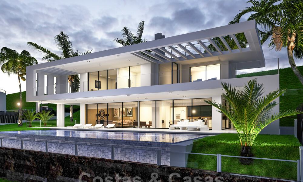 Nuevas villas contemporáneas con vistas al golf y al mar en venta en Nueva Andalucía, Marbella 28978