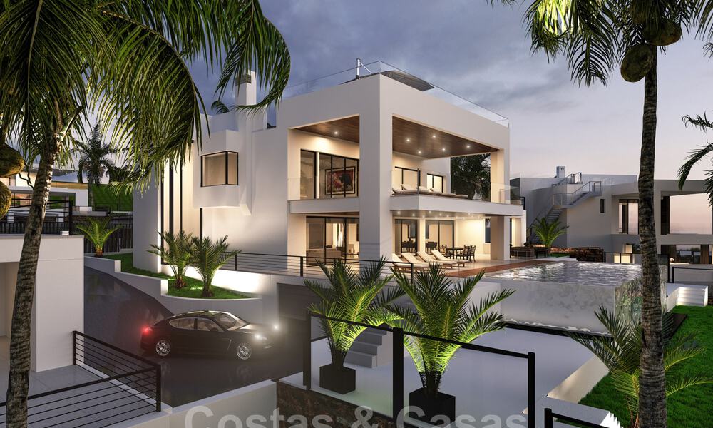 Nuevas villas contemporáneas con vistas al golf y al mar en venta en Nueva Andalucía, Marbella 28981