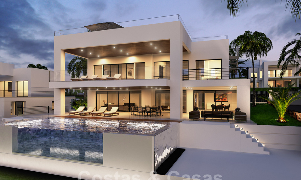 Nuevas villas contemporáneas con vistas al golf y al mar en venta en Nueva Andalucía, Marbella 28982