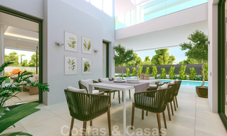 Nuevas villas contemporáneas con vistas al golf y al mar en venta en Nueva Andalucía, Marbella 28985 