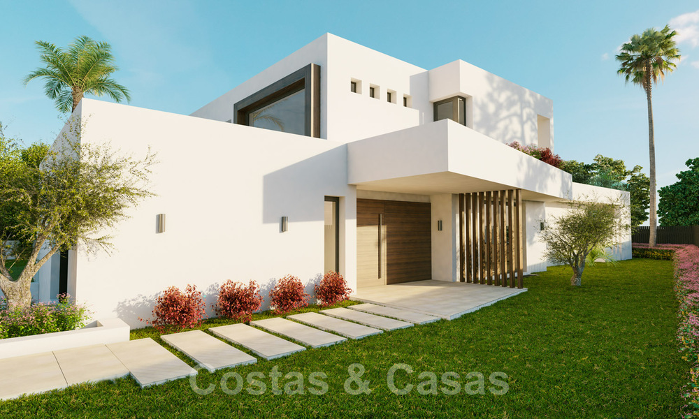 Nuevas villas contemporáneas con vistas al golf y al mar en venta en Nueva Andalucía, Marbella 28989