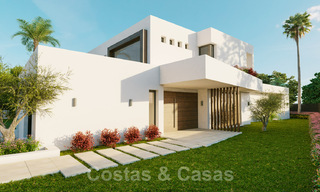Nuevas villas contemporáneas con vistas al golf y al mar en venta en Nueva Andalucía, Marbella 28989 