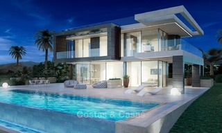 Villa moderna en venta en primera línea de Golf, con vistas al mar, en Estepona 357 