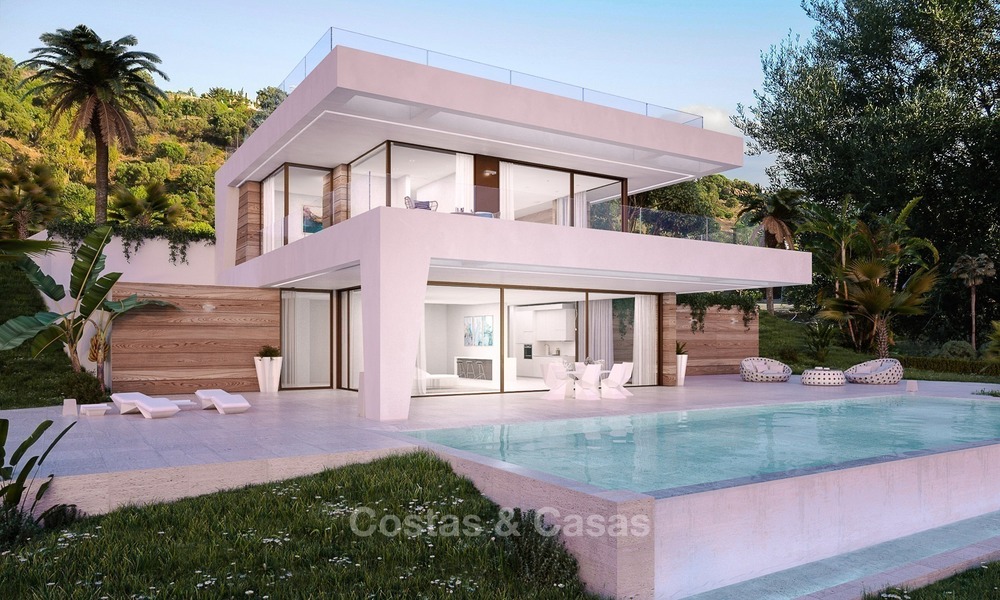 ¡Oportunidad! Primera línea de Golf, villas modernas con vistas panorámicas en venta, en La Nueva Milla de Oro, Estepona - Marbella 1247