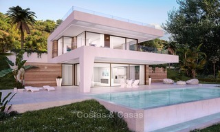 ¡Oportunidad! Primera línea de Golf, villas modernas con vistas panorámicas en venta, en La Nueva Milla de Oro, Estepona - Marbella 1247 