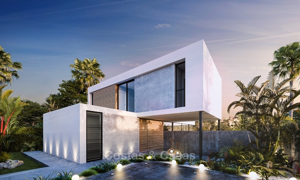 Villas contemporáneas en venta en nueva promoción, frontline golf en Estepona - Marbella 2054