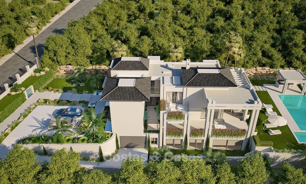 Elegante villa de diseño en venta con vistas al golf en la Nueva Milla de Oro, Marbella - Benahavis 2108