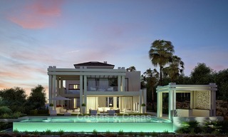 Elegante villa de diseño en venta con vistas al golf en la Nueva Milla de Oro, Marbella - Benahavis 2109 