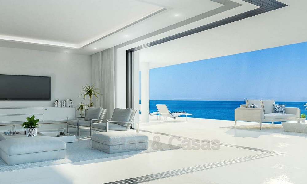 Exclusivos apartamentos nuevos y modernos en primera línea de playa en venta, Nueva Milla de Oro, Marbella - Estepona 3039
