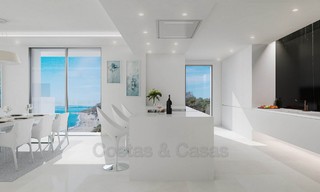 Exclusivos apartamentos nuevos y modernos en primera línea de playa en venta, Nueva Milla de Oro, Marbella - Estepona 3041 