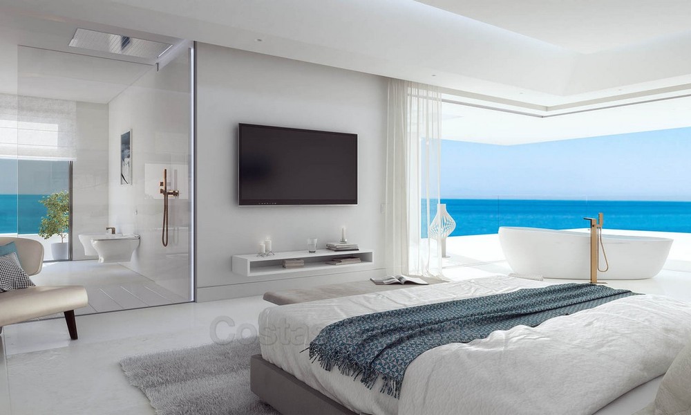 Exclusivos apartamentos nuevos y modernos en primera línea de playa en venta, Nueva Milla de Oro, Marbella - Estepona 3045