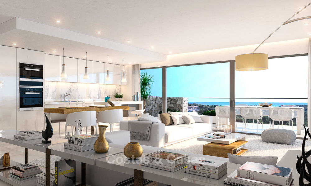 Apartamentos modernos a estrenar en venta en la Nueva Milla de Oro, entre Marbella y Estepona 3397
