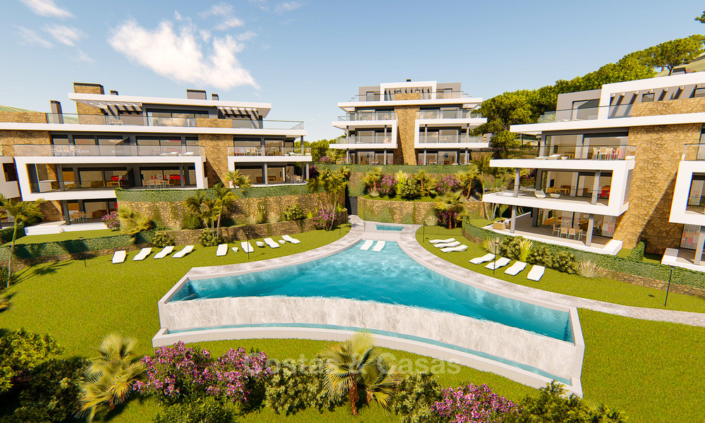 Apartamentos modernos a estrenar en venta en la Nueva Milla de Oro, entre Marbella y Estepona 3400