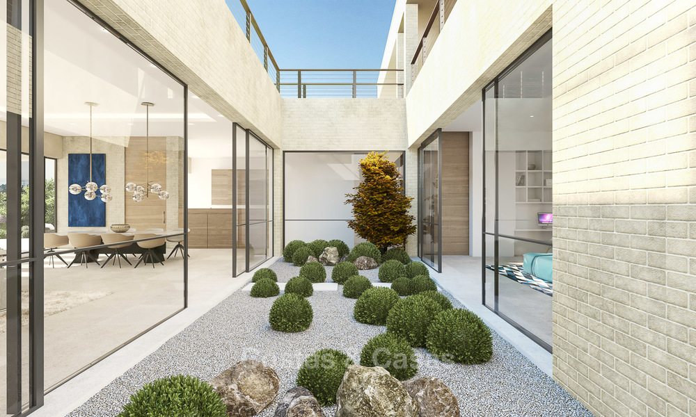 Proyecto con amplia parcela y espectacular villa de nueva construcción en venta, en un exclusivo resort de golf, en primera línea de golf en Benahavis - Marbella 3490