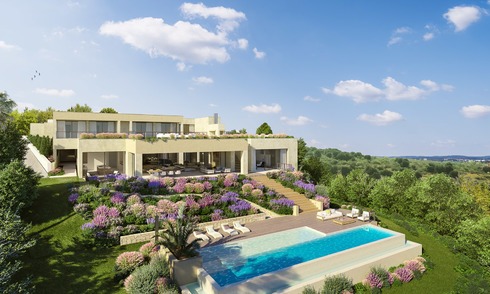 Proyecto con amplia parcela y espectacular villa de nueva construcción en venta, en un exclusivo resort de golf, en primera línea de golf en Benahavis - Marbella 3485