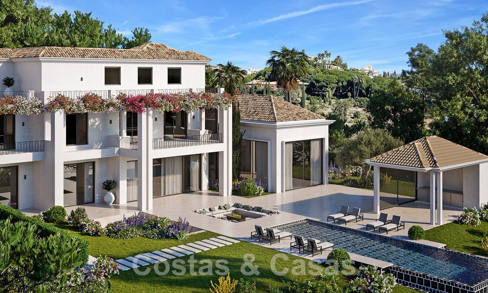 Proyecto con amplia parcela y espectacular villa de nueva construcción en venta, en un exclusivo resort de golf, en primera línea de golf en Benahavis - Marbella 50219