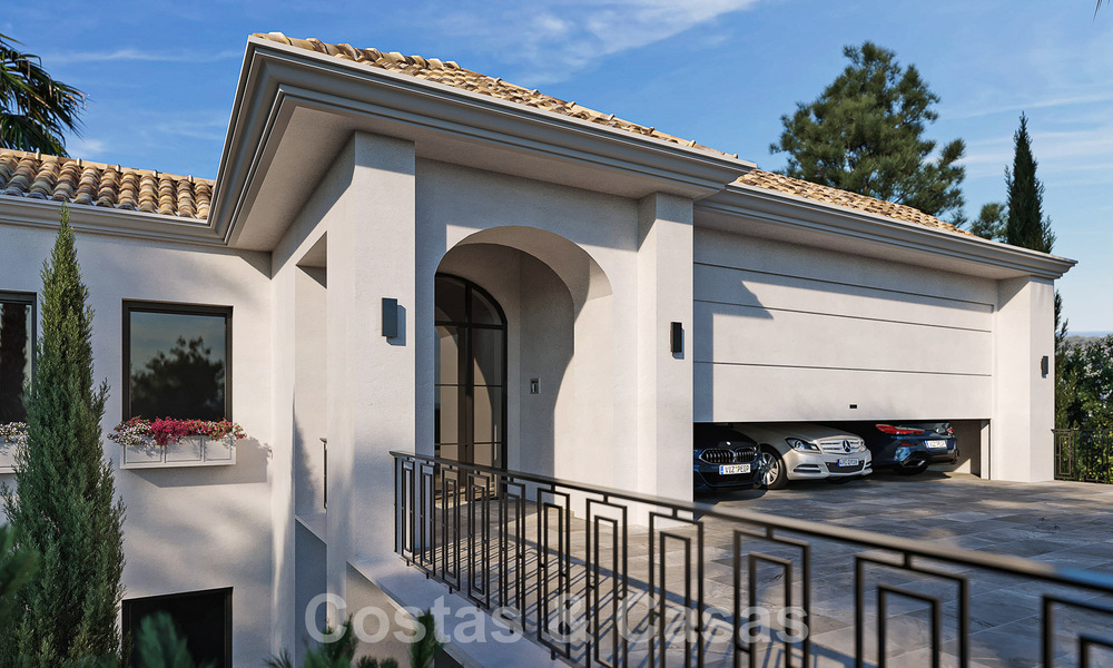 Proyecto con amplia parcela y espectacular villa de nueva construcción en venta, en un exclusivo resort de golf, en primera línea de golf en Benahavis - Marbella 50221