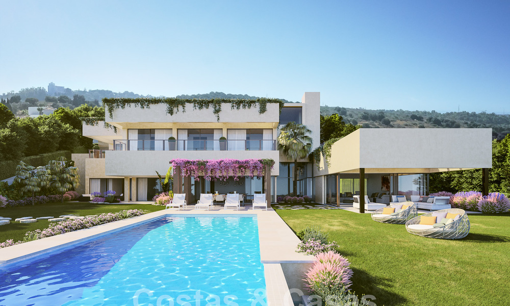 Proyecto con amplia parcela y espectacular villa de nueva construcción en venta, en un exclusivo resort de golf, en primera línea de golf en Benahavis - Marbella 50223