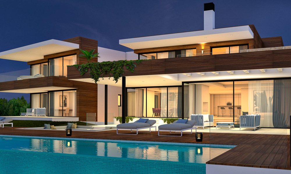 Villa de lujo de nueva construcción en venta, en un exclusivo resort de golf, primera línea de golf en Benahavis, Marbella 3477