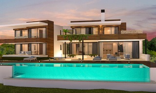Villa de lujo de nueva construcción en venta, en un exclusivo resort de golf, primera línea de golf en Benahavis, Marbella 3478 