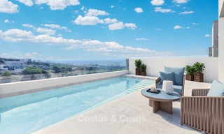 Nuevas casas modernas y espaciosas en primera linea de golf en venta, con impresionantes vistas al Mediterraneo y al golf, Marbella Este 3711 