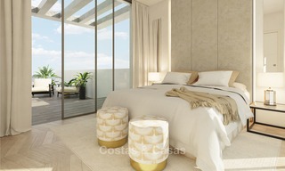 Nuevas casas modernas y espaciosas en primera linea de golf en venta, con impresionantes vistas al Mediterraneo y al golf, Marbella Este 3713 