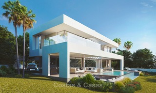 Lujosa y moderna villa contemporánea en venta con espectaculares vistas al mar, Estepona, Costa del Sol 4000 