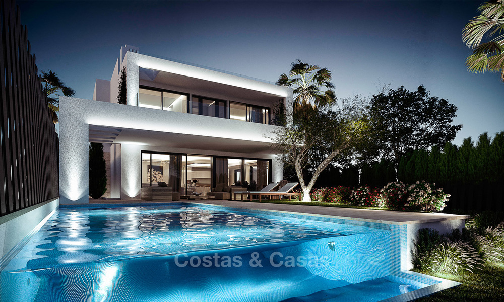 7 nuevas y modernas villas en venta en una exclusiva urbanización de alto standing, en la Milla de Oro, Marbella. 4856