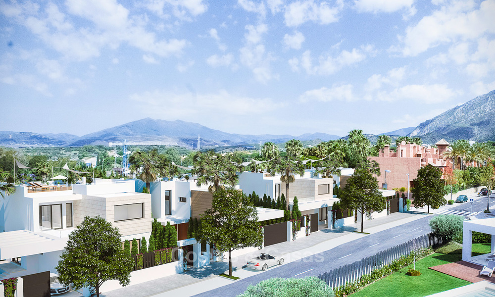 7 nuevas y modernas villas en venta en una exclusiva urbanización de alto standing, en la Milla de Oro, Marbella. 4858