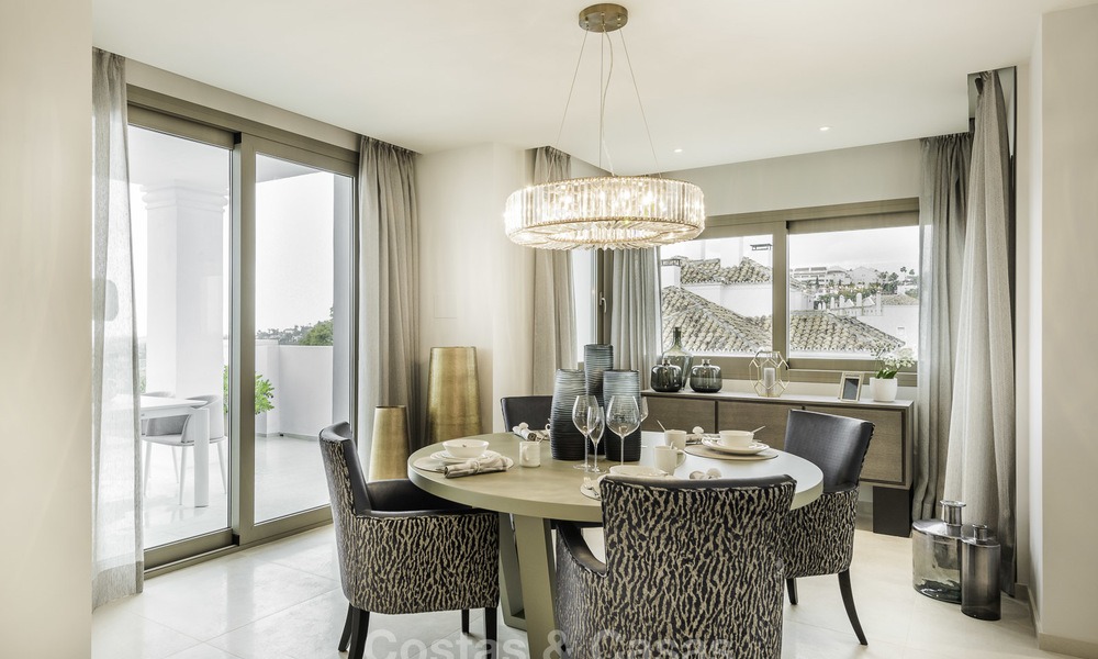 Impresionantes apartamentos de lujo en venta en un exclusivo complejo en Nueva Andalucia - Marbella con vistas al golf y mar 12453