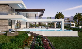 Oferta especial! Impresionantes, espaciosas y modernas villas de lujo con maravillosas vistas al mar en venta en un nuevo desarrollo entre Estepona y Marbella 4329 