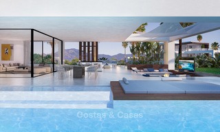 Oferta especial! Impresionantes, espaciosas y modernas villas de lujo con maravillosas vistas al mar en venta en un nuevo desarrollo entre Estepona y Marbella 4335 