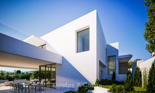 Moderna villa nueva con fantásticas vistas al mar en venta, situada en una urbanización cerrada en Benahavis, Marbella 4399 