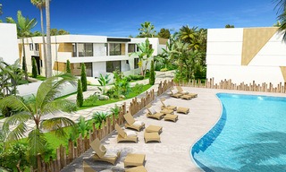 Nuevas y modernas casas adosadas sobre plano en venta en Nueva Andalucia - Marbella 4504 