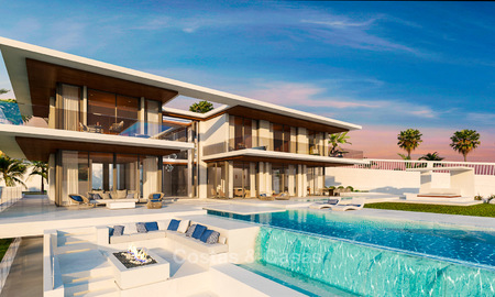 Lujosa villa moderna con vistas panorámicas al mar en venta en Benahavis, Marbella 4717