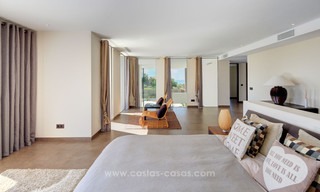 Impresionante villa de lujo moderna con vistas panorámicas al mar en venta, primera línea de golf, Benahavis - Marbella 4773 